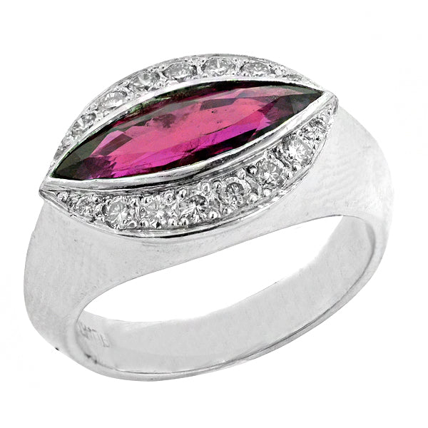 2.09 Ct. Ruby and Natural Diamond Accent Stones Ring