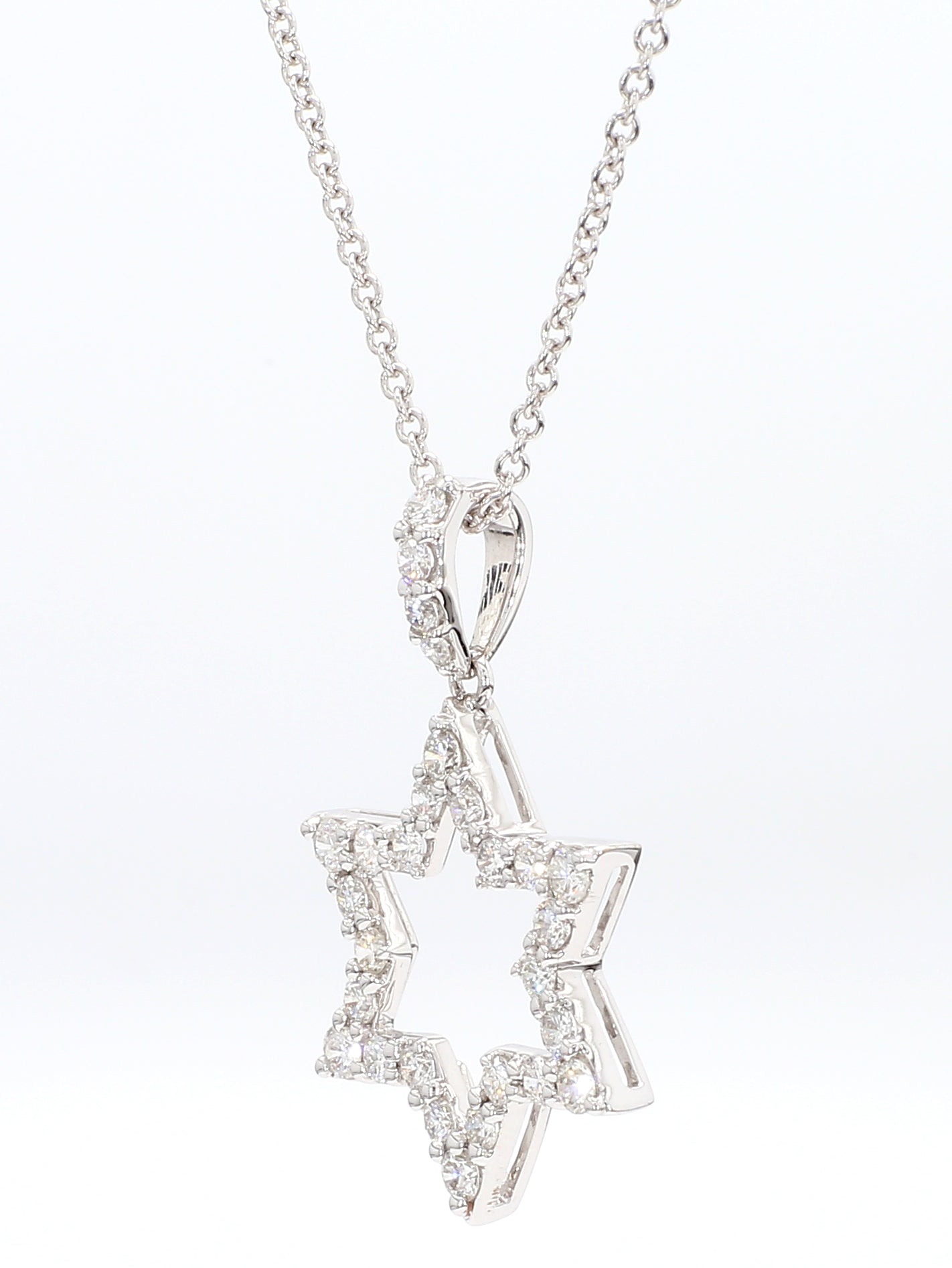 0.67ctw Diamond Star of David Pendant