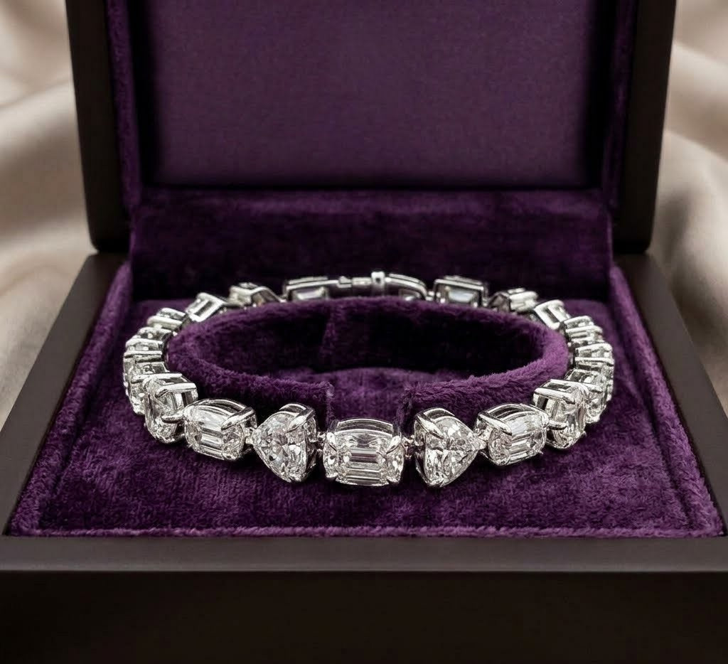 22.74ctw Mixed Fancy-Cut Diamond Bracelet from the Step-Cut Collection