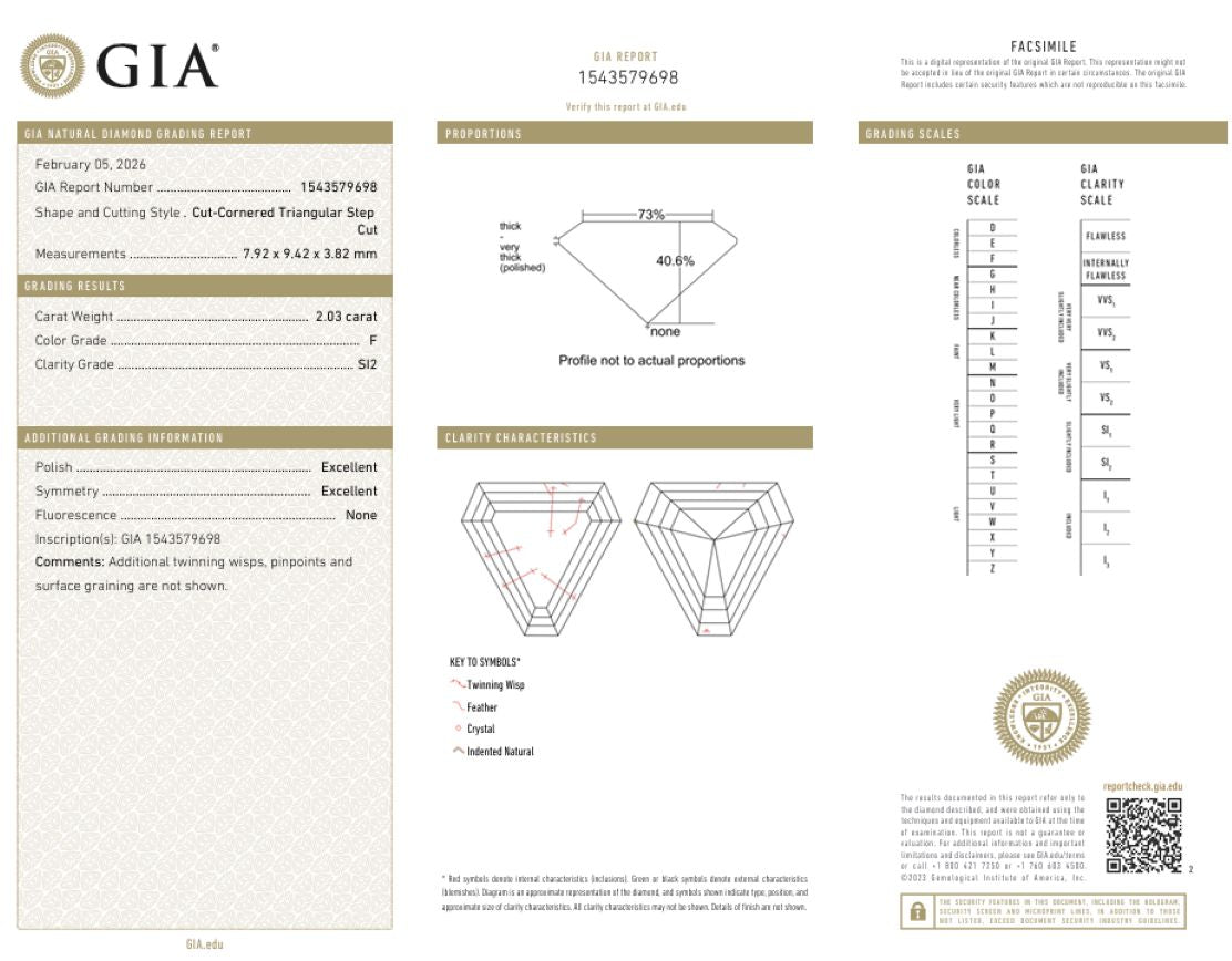 GIA-Certified Triangular-Cut 4.04 Carat Total Weight Diamond Studs
