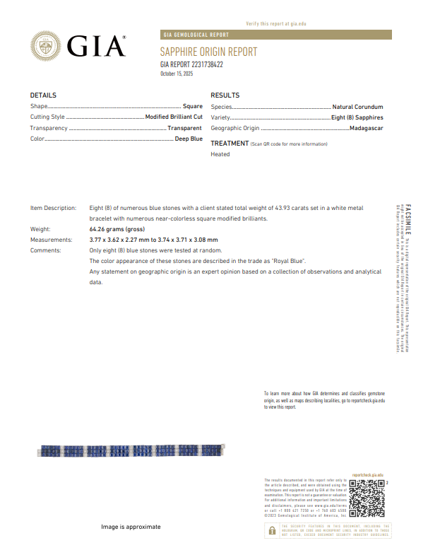 Sapphire and Diamond Invisible Set Bracelet