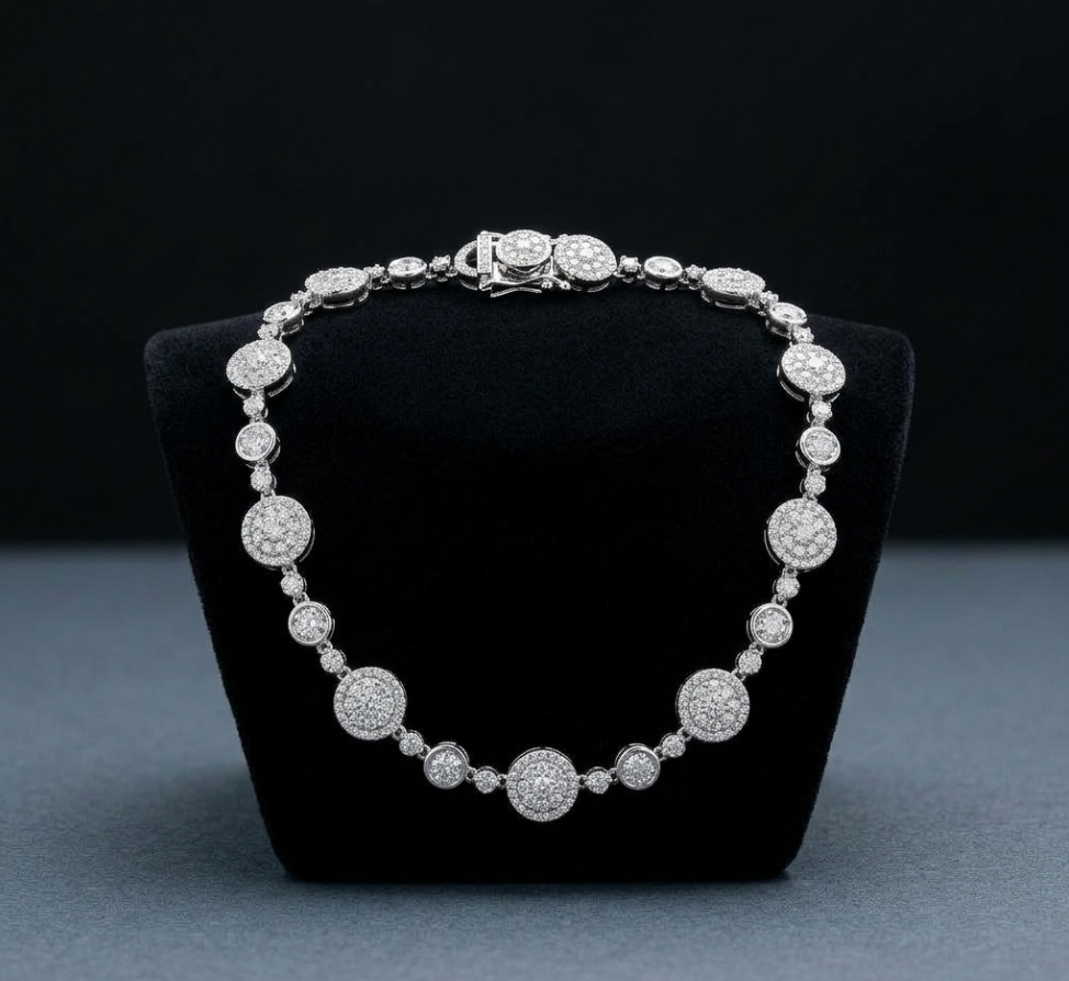 4.72ctw Diamond Milgrain Tennis Bracelet