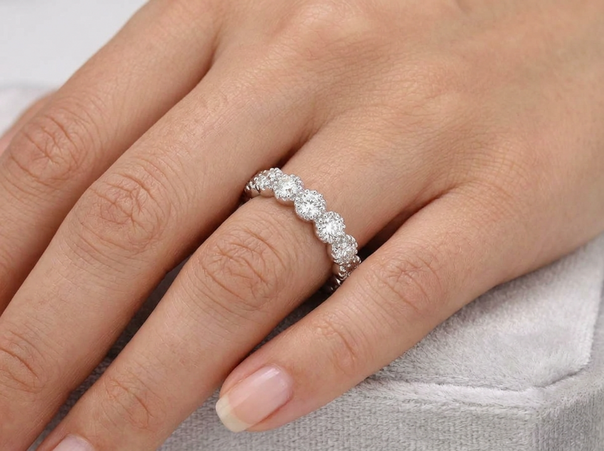 1.87ctw Round Diamond Full Eternity Band