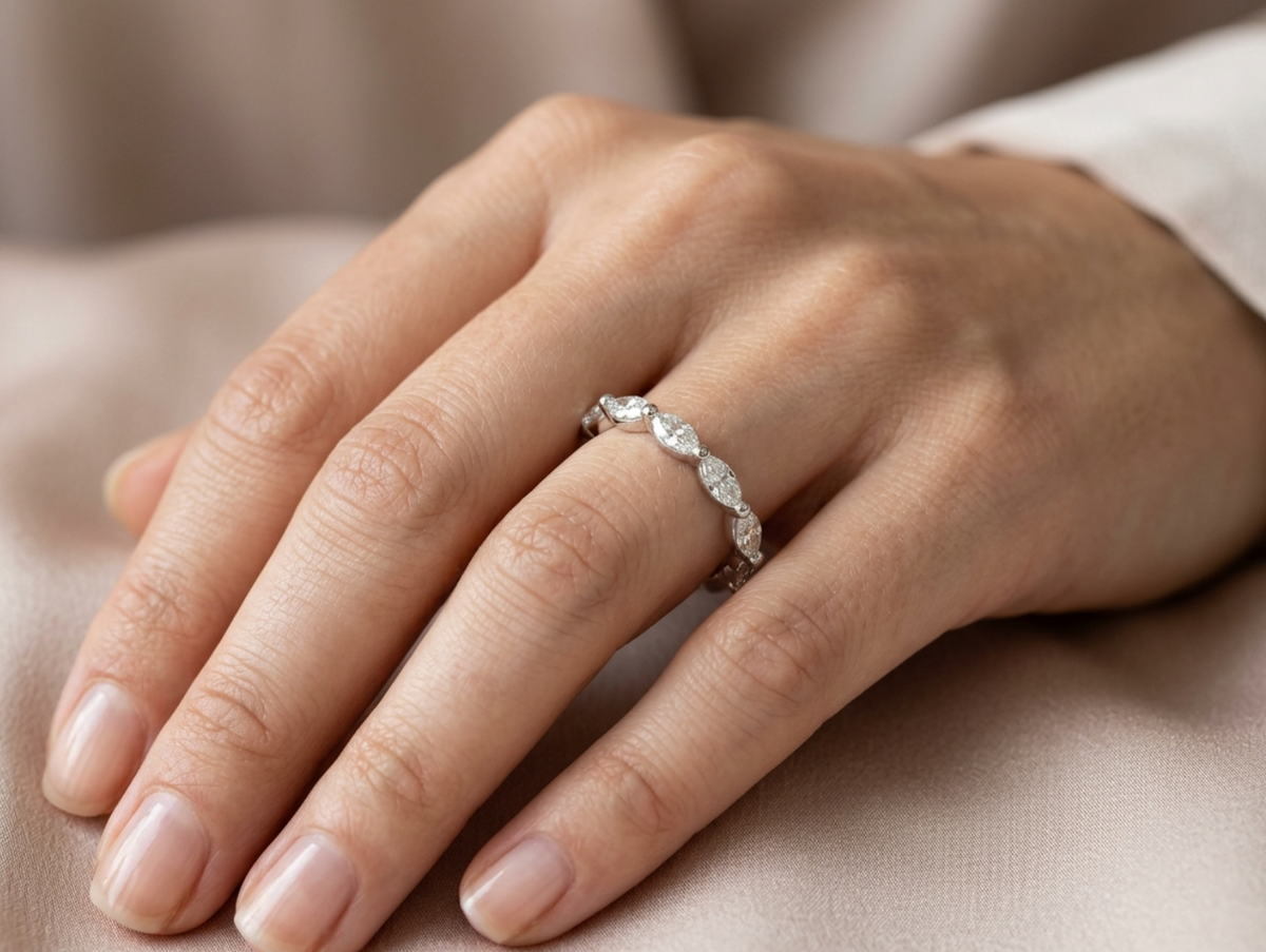 1.17ctw Marquise Diamond Full Eternity Band