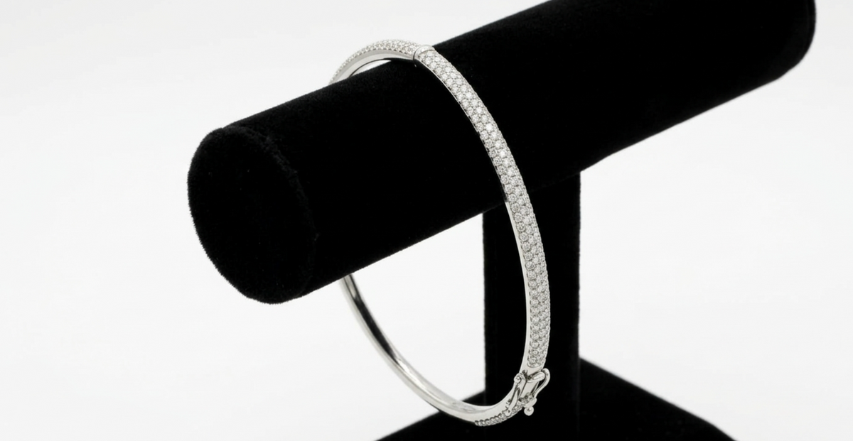 0.90ctw Micro-Pavé Diamond Bangle