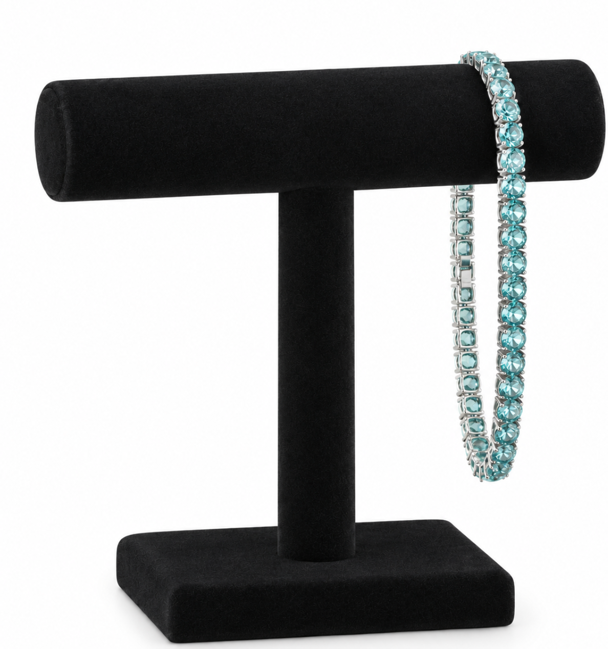 10.33 carat Brazilian Paraiba tourmaline tennis bracelet in platinum, alternate product image