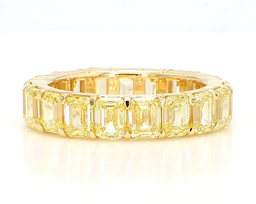 Emerald Cut Yellow Diamond Eternity Band