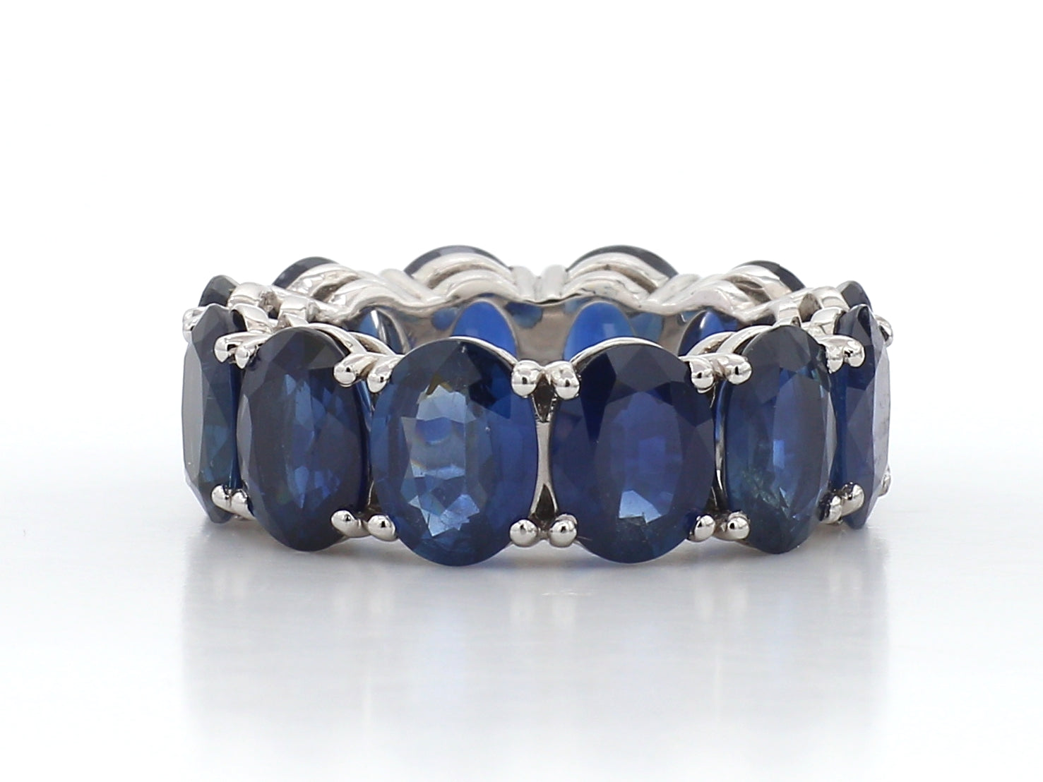 22.27ctw Oval Ceylon Blue Sapphire Eternity Band