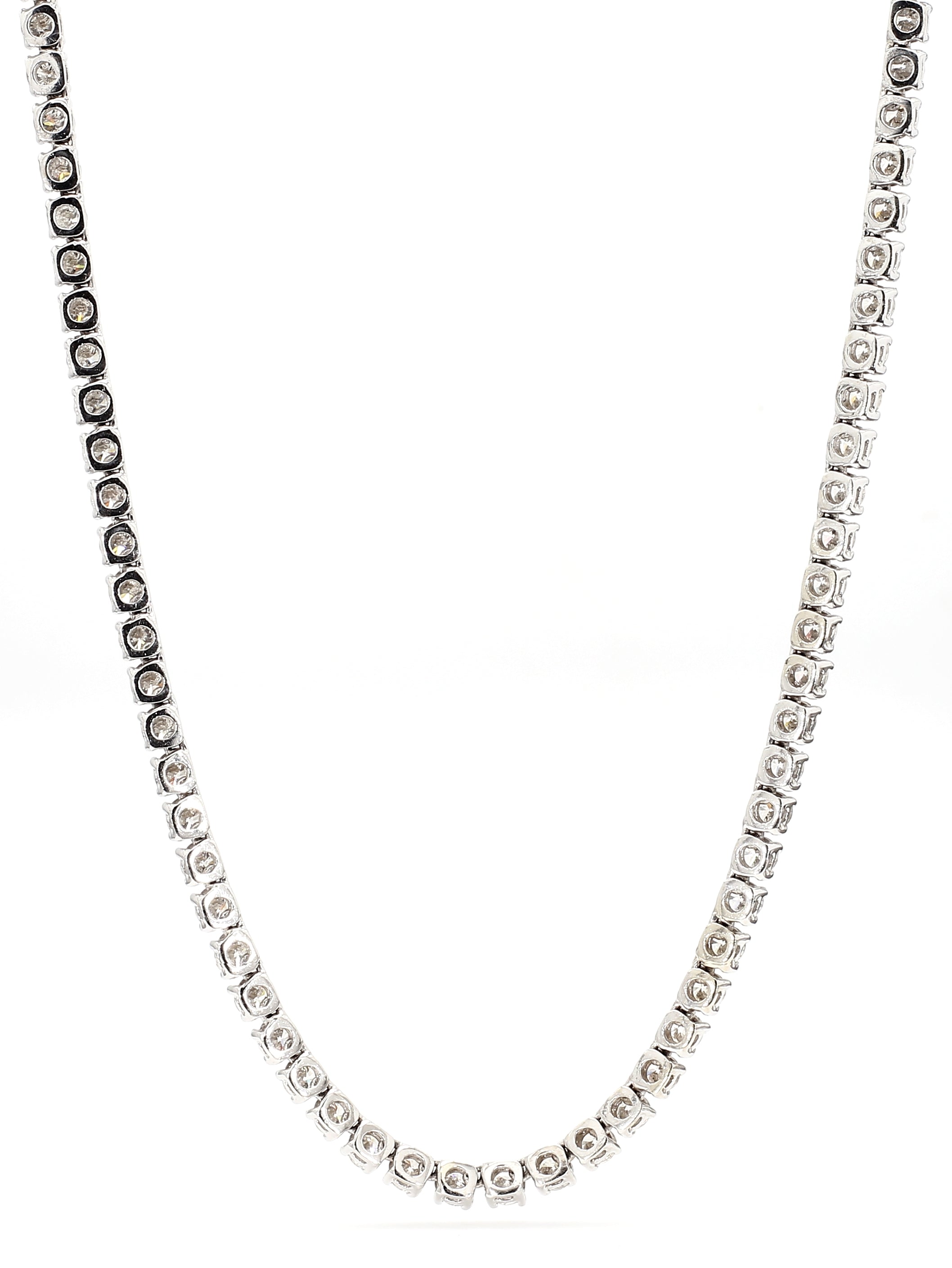 23.01ctw Round Diamond Opera Length Tennis Necklace