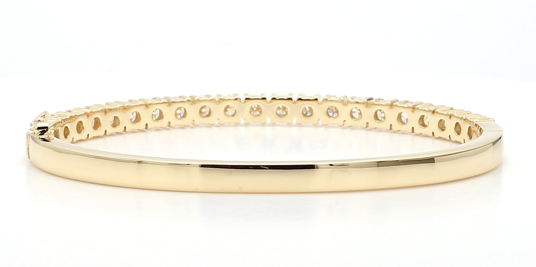 4.02ctw Half-Set Round Diamond Tennis-Style Bangle